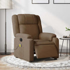 Elektrische massagestoel stof bruin