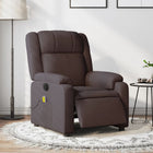 Massage chair electrically adjustable fabric dark brown