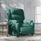 Electric adjustable massage chair dark green fabric
