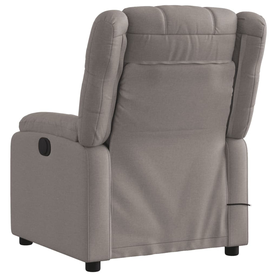 Massagestoel elektrisch verstelbaar stof taupe