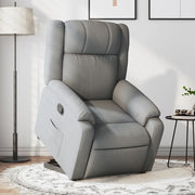 Lift recliner adjustable fabric light grey