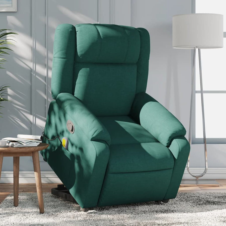 Sta-Op-Massagestoel Verstelbaar Stof Donkergroen Ja Handmatig verstelbaar
