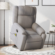 Sta-op massagestoel verstelbaar stof taupe 77x95x99 cm