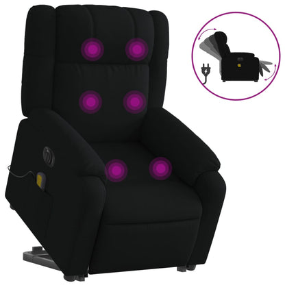Sta-Op-Massagestoel Stof Zwart Ja Elektrisch verstelbaar