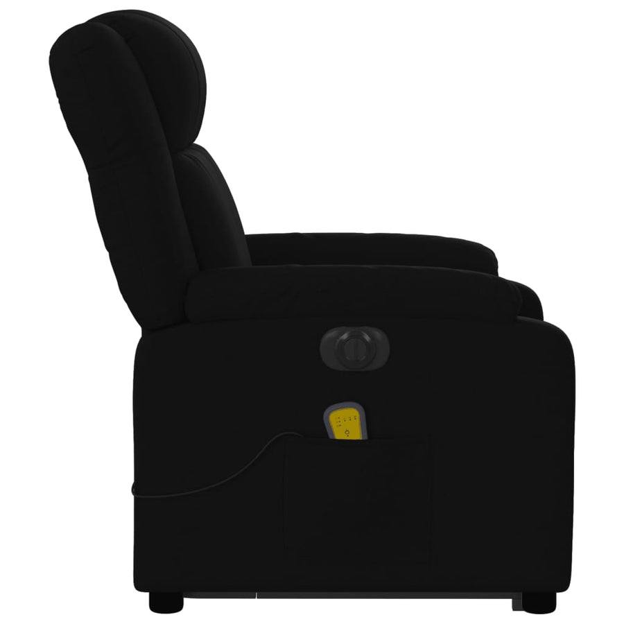 Sta-Op-Massagestoel Stof Zwart Ja Elektrisch verstelbaar