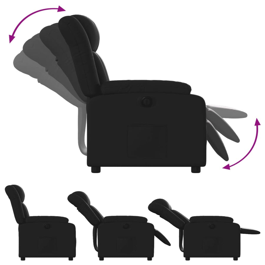 Fauteuil Kunstleer Zwart Nee Elektrisch verstelbaar
