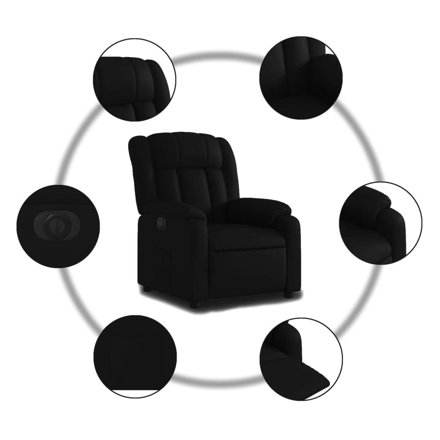 Fauteuil Kunstleer Zwart Nee Elektrisch verstelbaar