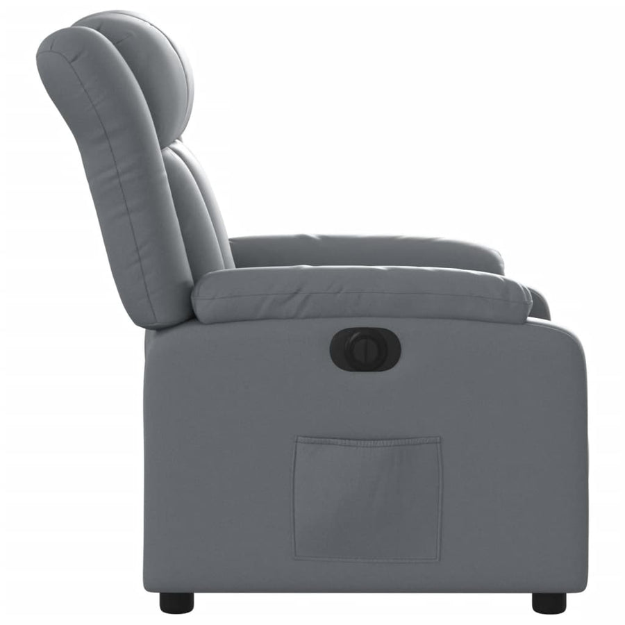 Fauteuil Verstelbaar Elektrisch Kunstleer Grijs Nee Elektrisch verstelbaar