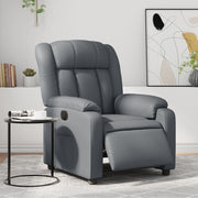 Fauteuil elektrisch verstelbaar kunstleer grijs