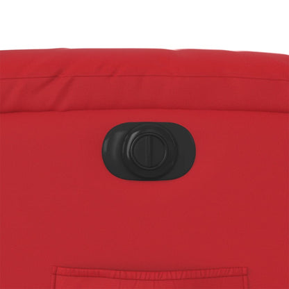 Fauteuil verstelbaar elektrisch kunstleer rood