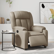 Fauteuil elektrisch verstelbaar kunstleer cappuccinokleurig