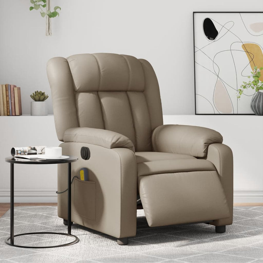 Massagestoel Verstelbaar Elektrisch Kunstleer Kleurig Cappuccino Ja Elektrisch verstelbaar