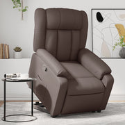 Sta-op-fauteuil verstelbaar bruin kunstleer