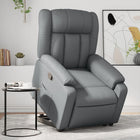 Recliner faux leather grey