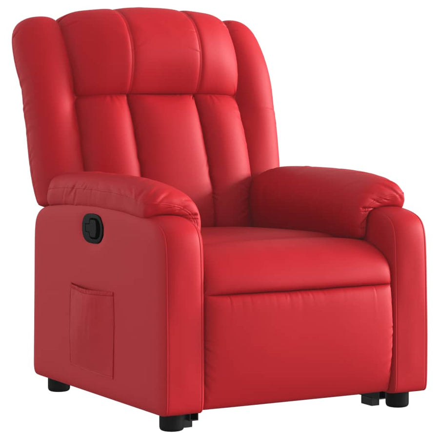 Sta-op-stoel kunstleer rood