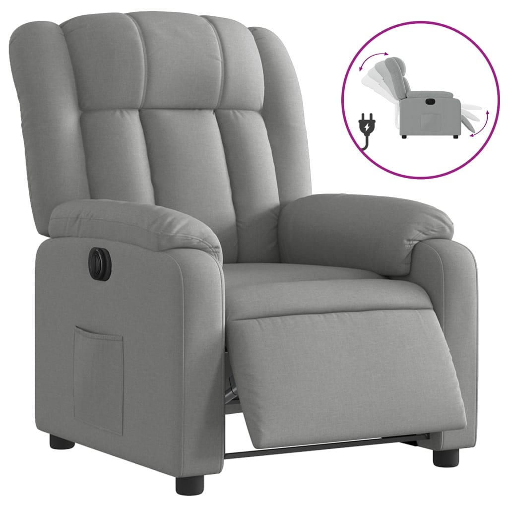 Fauteuil Stof Lichtgrijs Nee Elektrisch verstelbaar