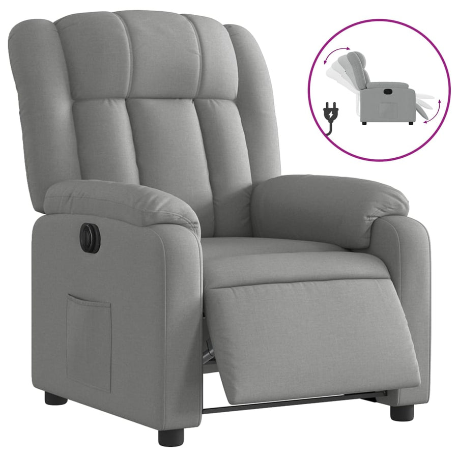 Fauteuil Stof Lichtgrijs Nee Elektrisch verstelbaar