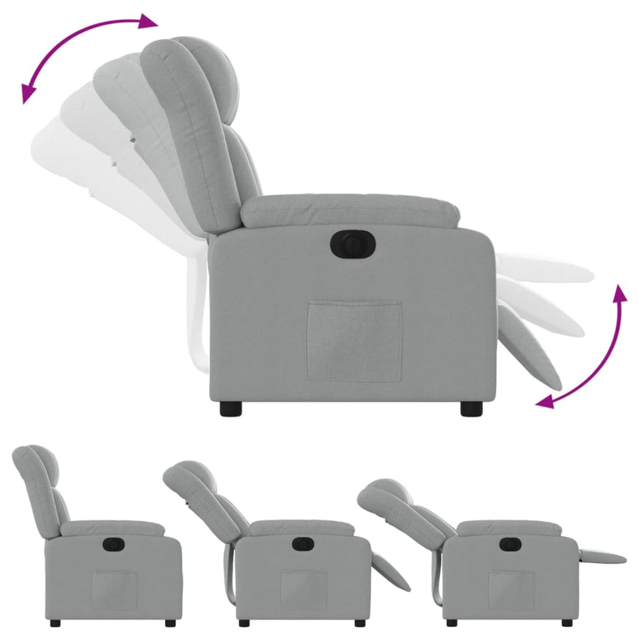 Fauteuil Stof Lichtgrijs Nee Elektrisch verstelbaar