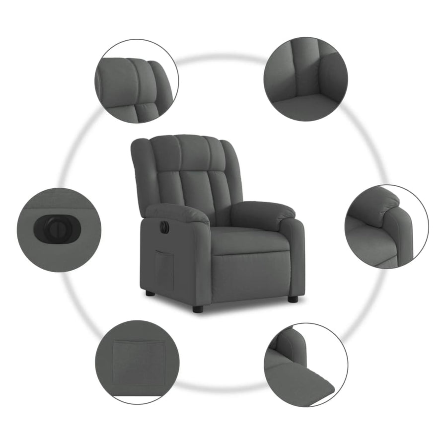 Fauteuil Stof Donkergrijs Nee Elektrisch verstelbaar