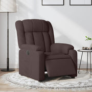 Fauteuil elektrisch verstelbaar stof donkerbruin
