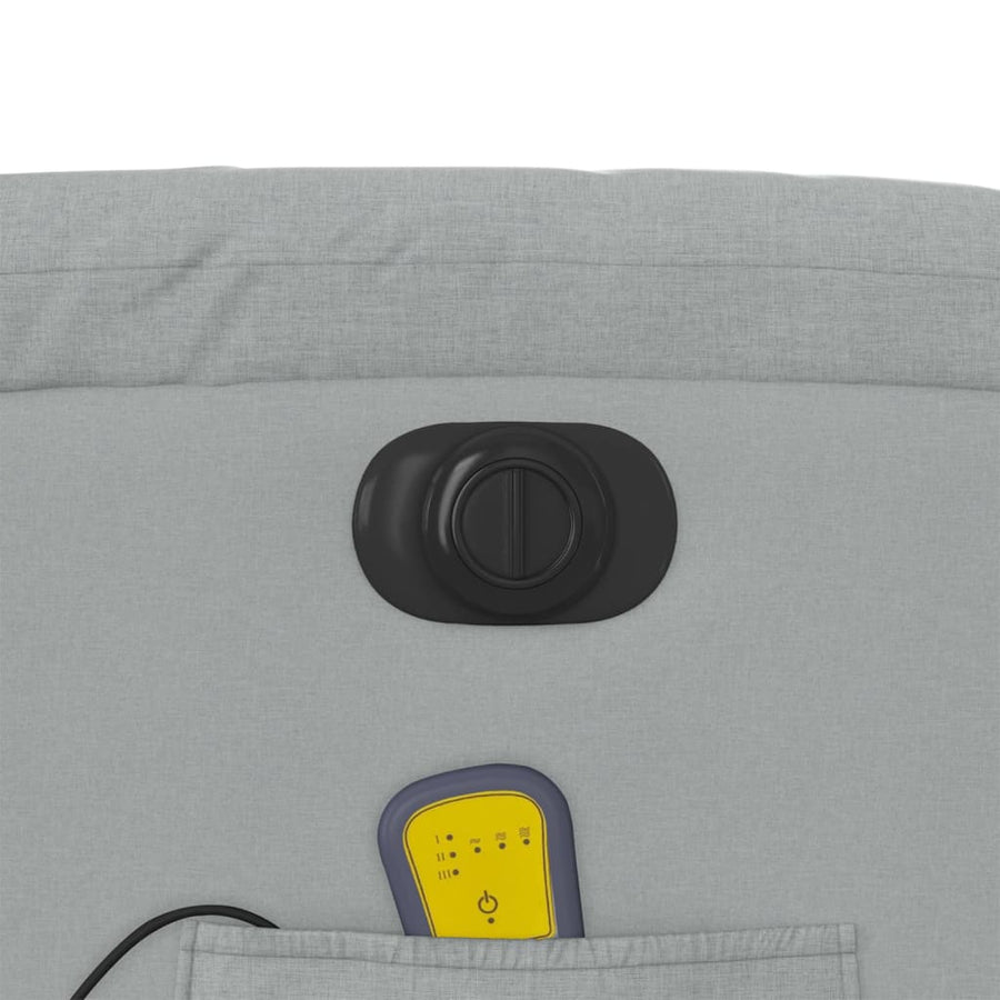 Massagestoel Stof Lichtgrijs Ja Elektrisch verstelbaar