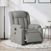 Massagestoel elektrisch verstelbaar stof lichtgrijs 78x92x98 cm