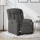 Massage chair electrically adjustable fabric dark grey