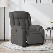 Massagestoel elektrisch verstelbaar stof donkergrijs 78x92x98 cm