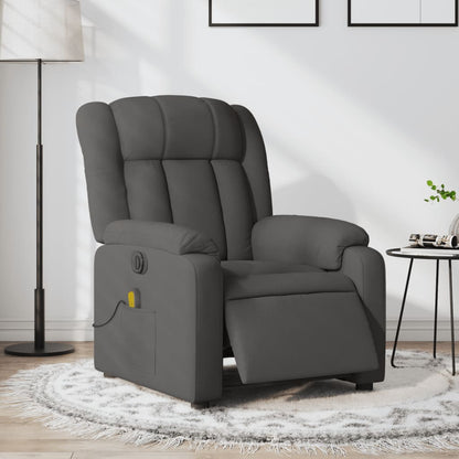Massagestoel Stof Donkergrijs Ja Elektrisch verstelbaar