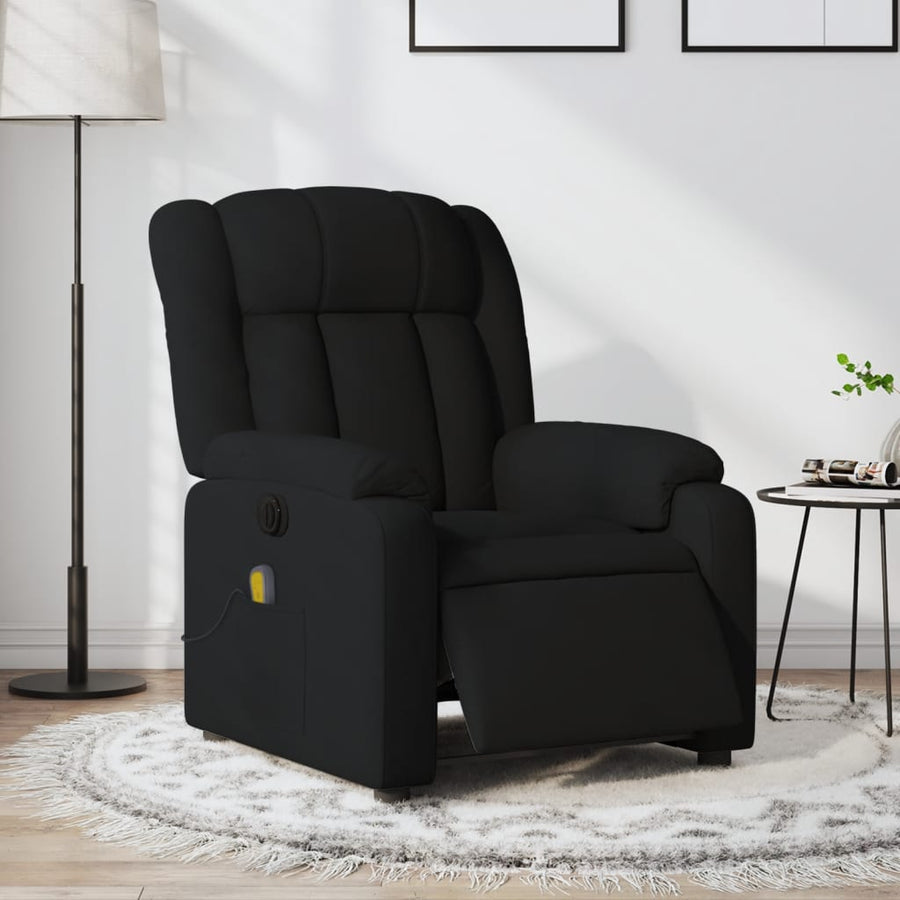 Massagestoel Stof Zwart Ja Elektrisch verstelbaar