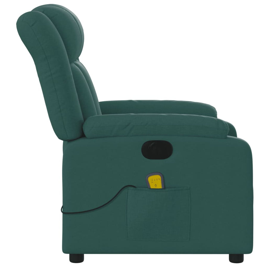 Massagestoel Stof Donkergroen Ja Elektrisch verstelbaar