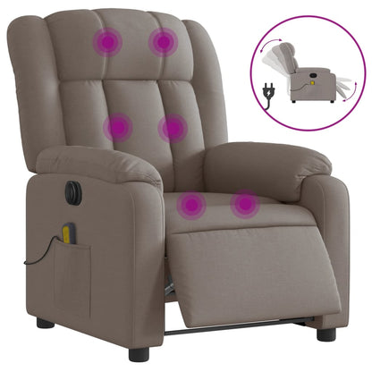 Massagestoel elektrisch verstelbaar stof taupe