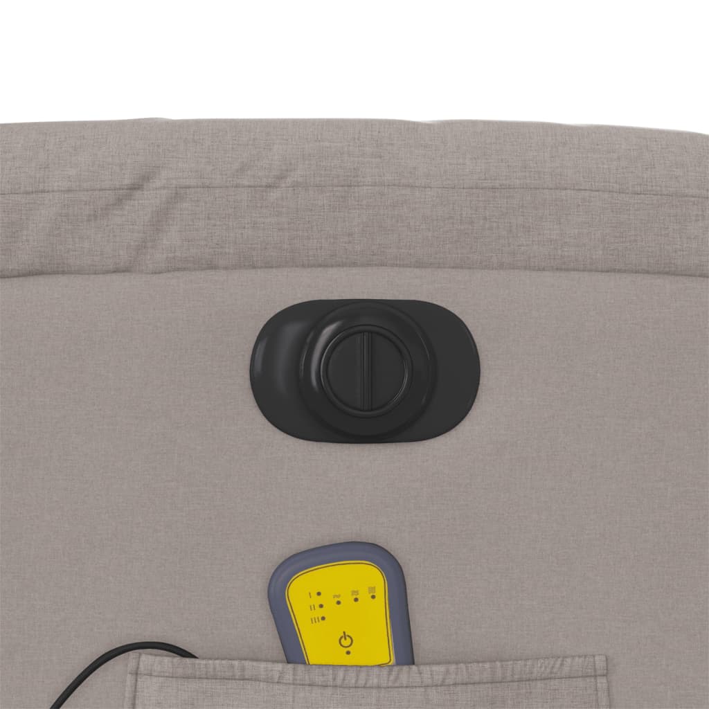 Massagestoel elektrisch verstelbaar stof taupe