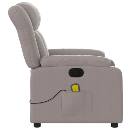 Massagestoel elektrisch verstelbaar stof taupe
