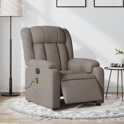 Massagestoel elektrisch verstelbaar stof taupe