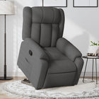 Recliner adjustable fabric dark grey