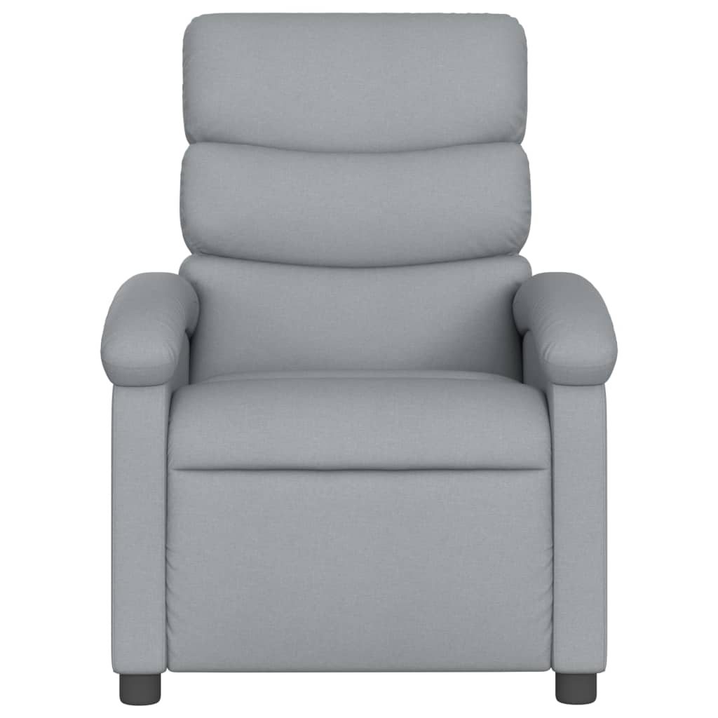 Massagestoel met lichtgrijze stof