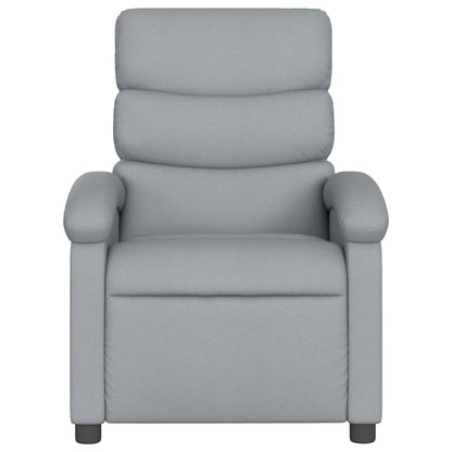 Massagestoel met lichtgrijze stof