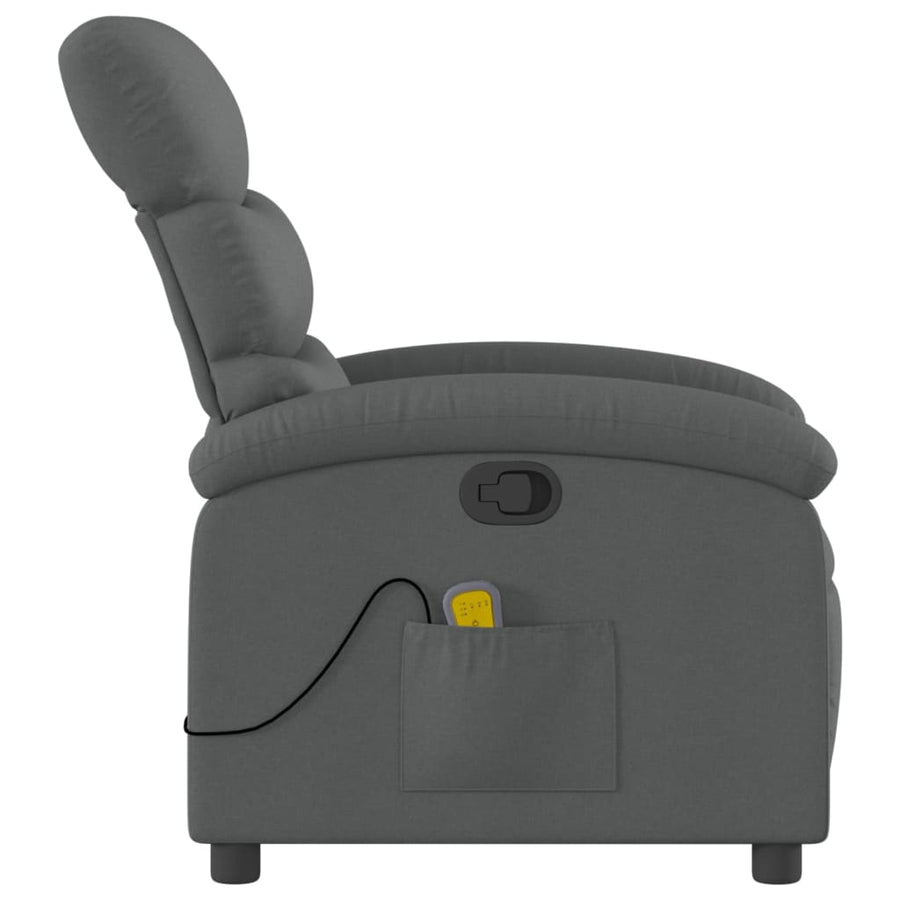 Massagestoel in donkergrijze stof