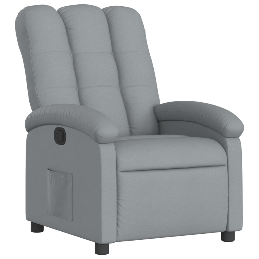 Relaxfauteuil lichtgrijze stof