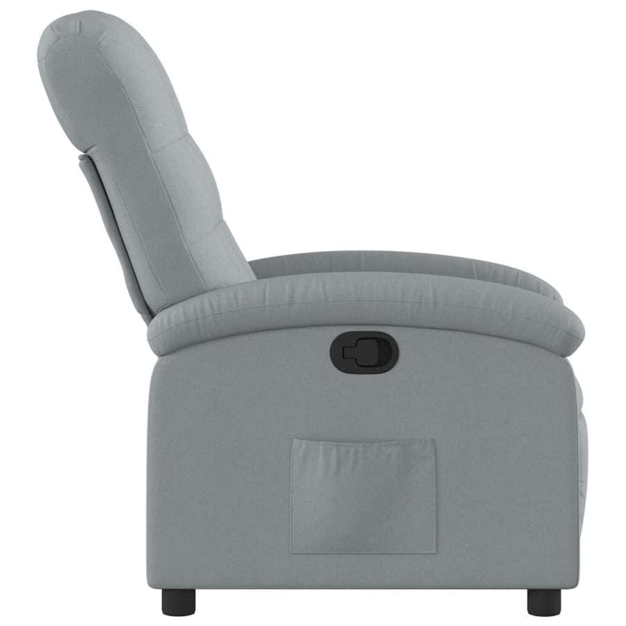 Relaxfauteuil lichtgrijze stof