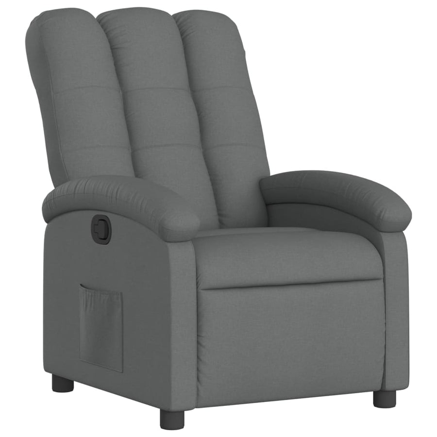 Relaxfauteuil Donkergrijze Stof