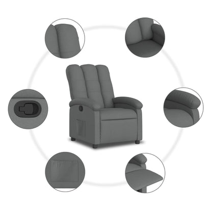 Relaxfauteuil Donkergrijze Stof