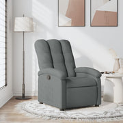 Relaxfauteuil donkergrijs stof