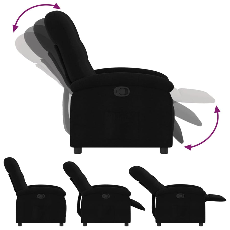 Relaxfauteuil Zwarte Stof