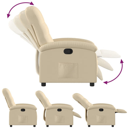Relaxfauteuil Crème Stof
