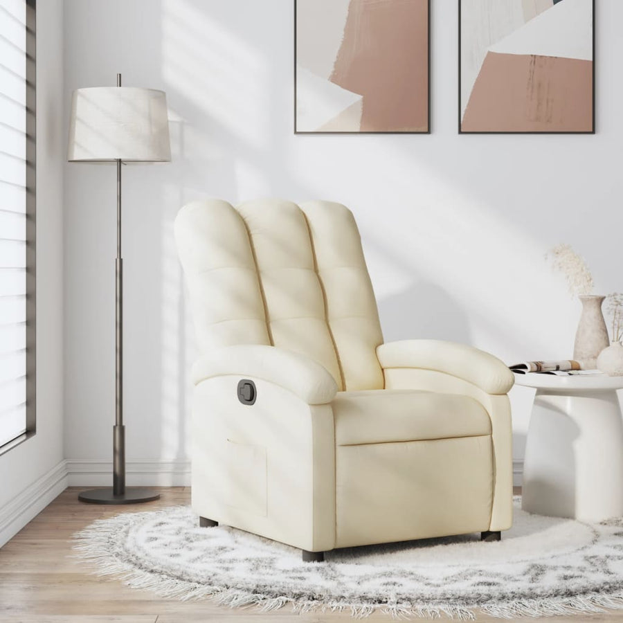 Relaxfauteuil Crème Stof