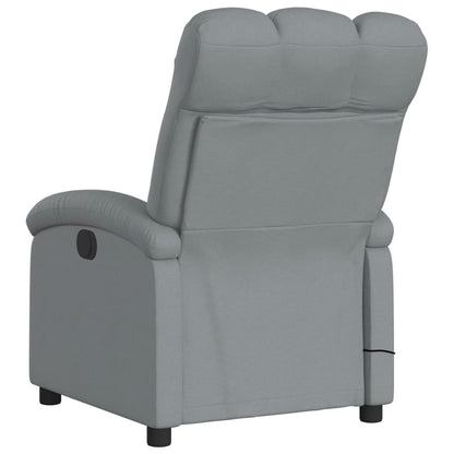 Massagestoel met lichtgrijze stof