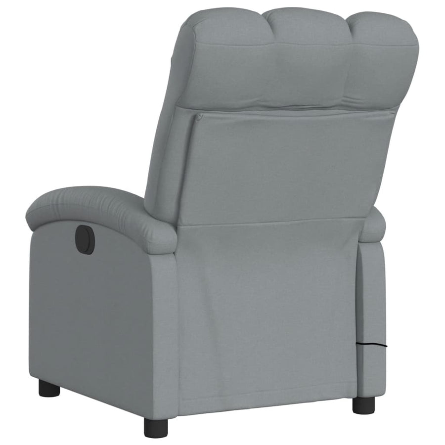 Massagestoel met lichtgrijze stof
