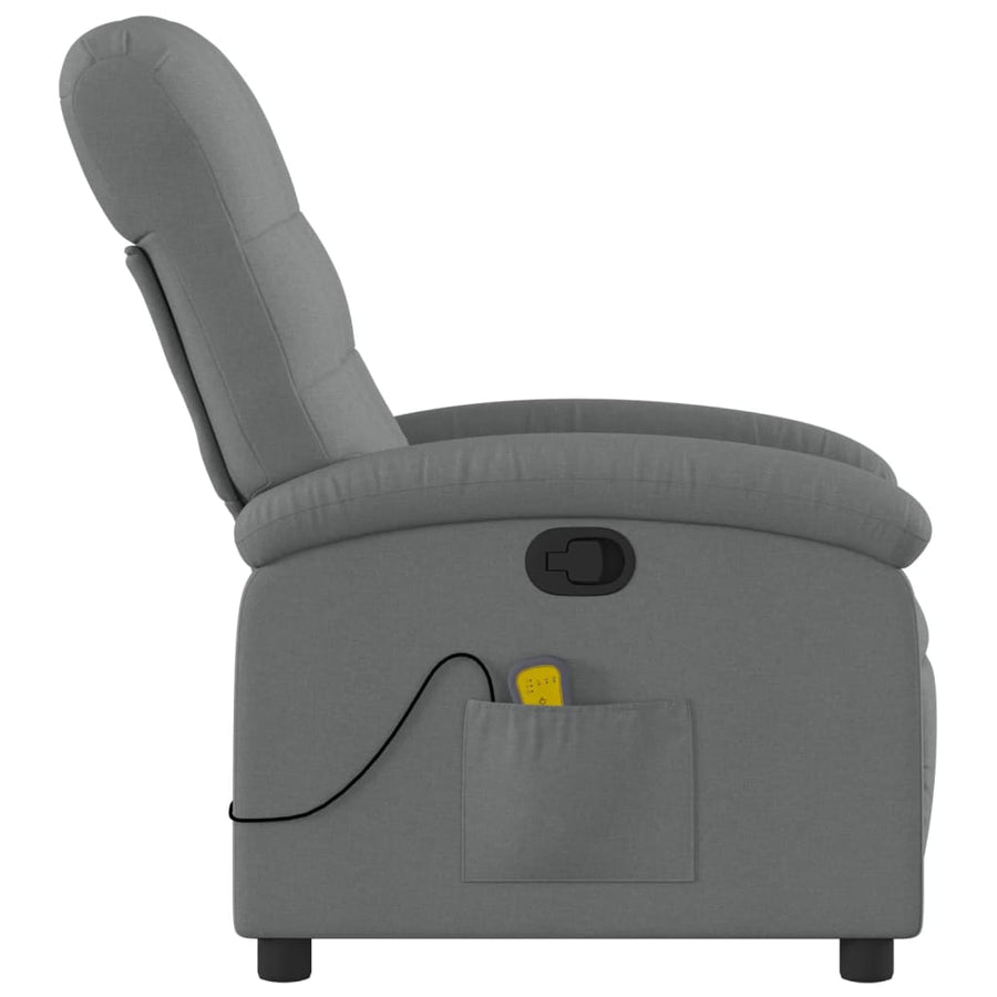 Massagestoel in donkergrijze stof